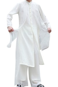 Chinese Tang costume men's Han suit Chinese Style Men's costume ancient costume long gown meditation suit Taoist robe Xianqi Kung Fu SHIRT CREW drama suit SKF001